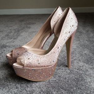 Rhinestone pumps